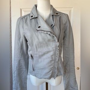 Bethany Mota Zipper & Ruffles Moto Jacket Size Medium‎